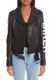 Off White Leather Biker Jacket Nordstrom Leather Biker Jacket Biker Jacket White Leather
