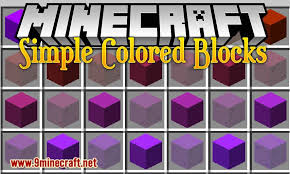 скачать мод на майнкрафт 1 7 10 на радужные вещи Simple Colored Blocks Mod 1 14 4 Download Miinecraft Org In 2020 Simple Blocks Mod
