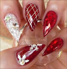 Christmas Nails Red Silver Christmas Nails Acrylic Gel Nails Plaid Design Metallic Red Snowflakes Red Nails Christmas Nails Acrylic Festival Nails You may be able to find the same content in another format, or.