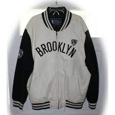 Nba Ny Nets Sports Jacket White Black Size 2xlrg Pre Owned Nba Brooklynnets Sports Jacket Jackets Team Jackets