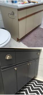 Painting formica kitchen cabinets before and after. Refurbishing Ugly Formica Cabinets