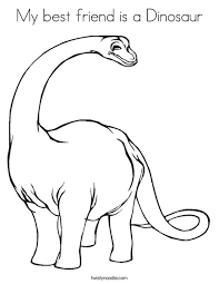 » coloring pages » funny » best friend. My Best Friend Is A Dinosaur Coloring Page Twisty Noodle