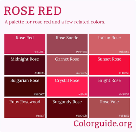 40 Types of Rose Red - Colorguide.org