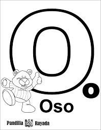 Vocal O de oso. Para colorear, pintar, dibujar. (con imágenes ...