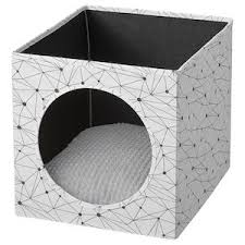 Lurvig Kattenhuis Met Kussen Wit Roze Ikea In 2020 Kallax Shelving Unit Kallax Shelf Unit Cat House
