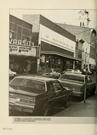 athena yearbook 1984 the varsity theater s marquee advertises a showing of alfred hitchcock s rear windo ohio university athens ohio history ohio university ohio university athens ohio