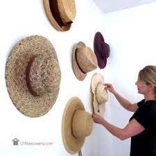 Budget Friendly Decor Straw Hat Wall Utr Deco Blog Wall Hats Hat Wall Hats On Wall