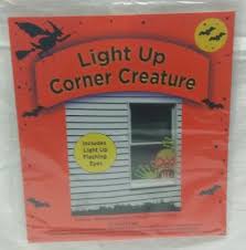 Peel away the cling from the back lining, spray the cling and the window with light water and dish soap solution (we recomend 3 drops of dish soap to 1 gallon of water), then apply the cling and use a squeegee or a credit card to firmly press the cling to the window and remove the water. Light Up Eyes Corner Creature Monster Window Decal Decor Indoor Outdoor Nip 5 44 Picclick Uk
