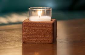 The brick glass votive from kosta boda is extremely easy to maintain and requires cleaning with a soft cloth. Votive Candle Holder Blue Valley Woodworks