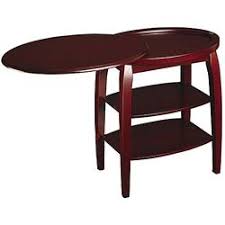 End Tables Designs Cherry End Table With Swivel Extension Oval Shapw Top Wooden Material Brown Varnished Glos Cherry End Tables Table End Tables With Storage