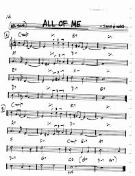 jazz standard realbook chart all of me in 2019 jazz songs