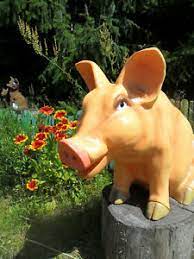 Sie sind deutlich schwerer als. Gartenfiguren Skulpturen Mit Schweine Motiv Gunstig Kaufen Ebay