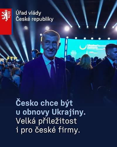 ⬜️🟥🟦 Premiér Andrej Babiš dnes vystoupil v polském Gdaňsku na konferenci o obnově Ukrajiny, které se účastnila desítka světových lídrů, zdůraznil, že bez ukončení bojů a dosažení míru nebude možné zem