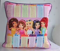 Lego Friends Print Times Tables Chart Pillow Cases