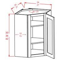 wall diagonal glass door corner cabinet