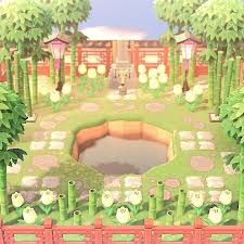 How about this bamboo fence idea? 7 Bamboo Garden Ideas New Animal Crossing Animal Crossing Game Bamboo Garden