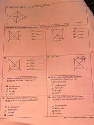 Dlroclon8 if each quadrilater see how to solve it at qanda / find the missing measure in each quadrilateral with the given angle measures. Solved Unit 7 Homework 5 Rhombi Squares Directions If Chegg Com