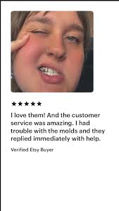 Buy Custom Fit Grillz 2 Teeth With Heart or Star Grillz Fangs /925 Silver  Slugs Grillz , Grillz With Fangs With Free Mold Kit Free Shipping Online in  India