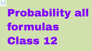 Probability formulas for Class 12/ Mathematics/ CBSE/ISC - YouTube