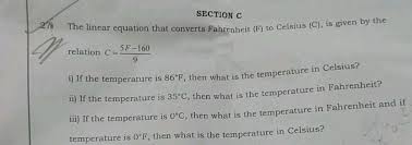160 celsius = 320 degree fahrenheit Section C The Linear Equation That Converts Fahrenheit F To C 27 Erts Fahrenheit F To