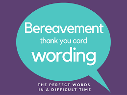 Tips for your donation note or letter: Bereavement Thank You Notes Lovely Wording Examples