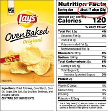 baked potato chips nutrition facts