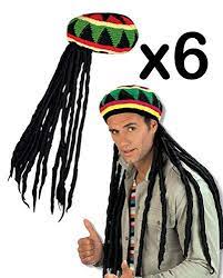 Rasta Caps With Dread Locks Hat Hair Jamaican Costume Bob Marley Wigs Http Keeplookingbusy Com Itemdetails Aspx Id B00lsy Dreadlocks Rasta Bob Marley Costume