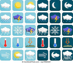 600+ vectors, stock photos & psd files. Set Of Icons For Weather Forecast Cartoon Illustrations Canstock