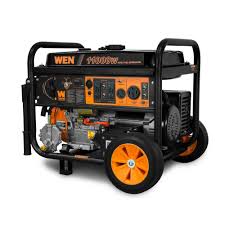 Wen 11 000 8 300 Watt 120v 240v Dual Fuel Gasoline And Propane Powered Electric Start Portable Generator With Wheel Kit Df1100t The Home Depot Portable Generator Portable Electric Generator Dual Fuel Generator