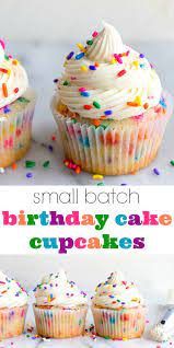 Birthday Cake Cupcakes With Sprinkles Desserts Cupcake Recipes Dessert For Two