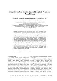 Oleh admin diposting pada 25 april 2018. Pdf Sikap Siswa Non Muslim Dalam Mengikuti Pelajaran Arab Melayu Ida Windi Wahyuni Mawardi Ahmad Sri Mulyanti