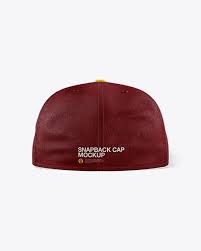 Snapback Cap Mockup Back View In Apparel Mockups On Yellow Images Object Mockups Design Mockup Free Free Psd Design Mockup Free Psd