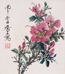 Flowers And Birds Azaleas Rice Paper Prints Traditional Chinese Painting Customize Painting Gicle Watercolor Flowers Tutorial Chinese Painting Oriental Flowers