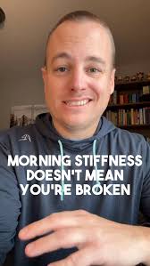 Morning Achilles stiffness doesn’t mean you’re falling apart., It’s usually  just fluid sitting in the tendon from being still all night., Think of it  like a sponge soaking up water in the sink ...