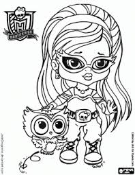 Baby Monster High Coloring Page Kids Coloring Pages Colouring Pages Monster High Coloring Pages Monster High Characters Cute Coloring Pages