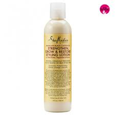 Strengthen Grow Restore Styling Lotion Jamaican Black Castor Oil Shea Moisture Huile De Ricin Beurre De Karite Menthe Poivree