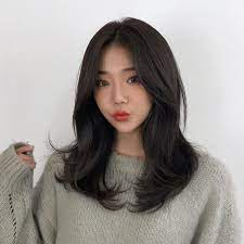 B E A R Korean Hair Color Bangs With Medium Hair Medium Hair Styles