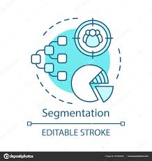 segmentation turquoise concept icon marketing element pie