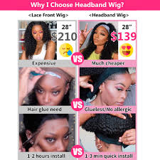 See the best headbands/hair ties for natural hair to wear with a puff style. Buy 12 Inch Headband Wig Human Hair Curly Headband Wigs For Black Women 150 Density Brazilian Virgin Human Hair Headband Wig Curly Headband Wig Human Hair Natural Black Headband Wig Online In