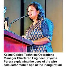Kelani Cables Introduces Wire Calculator Mobile App Daily Ft