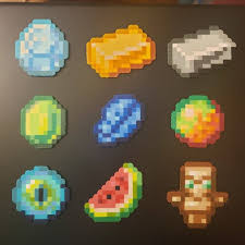 Diamond pixel art minecraft items. Minecraft Items Etsy