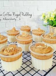 dalgona coffee regal pudding resep makanan penutup makanan ide makanan