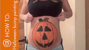 Halloween pumpkin pregnancy bump painting | HOW TO with Channel Mum -  YouTube