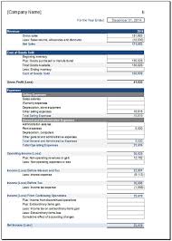 Free Income Statement Template for Excel 2007 - 2016