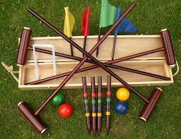 Royal York Boxed Croquet Set It Is A Beautiful Set That Includes 9 Steel Hoops 4 Colour Balls 4 X 96cm Birch Wood Mallets Croquet Set Croquet Garden Games