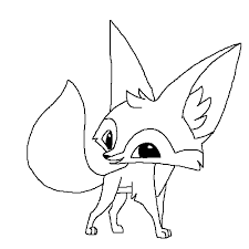 Easy and free to print frozen coloring pages for children. Pixilart Aj Fennec Fox Base Uwu By Cutekittengirl