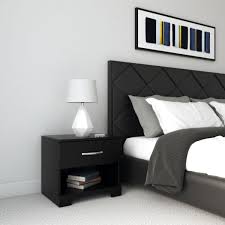 Floating headboard with nightstands, prepac black series 9 designer floating king headboard with nightstands walmart com walmart com. What Color Nightstand With Black Bed Roomdsign Com