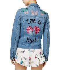 endless rose womens embroidered love is jacket