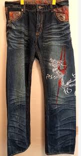Neon Genesis Evangelion Nishiki Denim Pants Embroidered Size36 JP Excellent  | eBay
