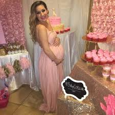 Pink Crochet Dress Maxi Baby Shower Dresses Baby Shower Outfit Shower Dresses